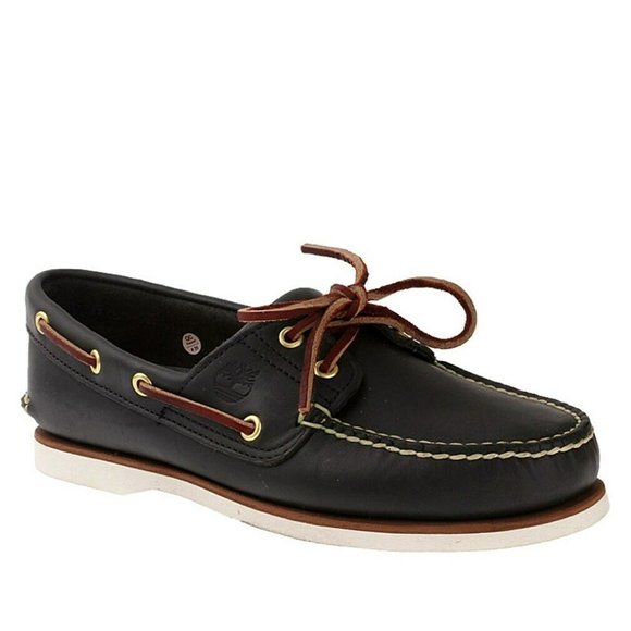 Timberland Mens 2 Eye Classic Handsewn Leather Boat Shoes Navy Blue Style 74036 main image 7